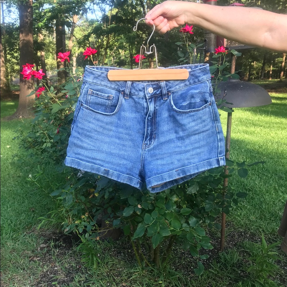 pacsun denim mom shorts